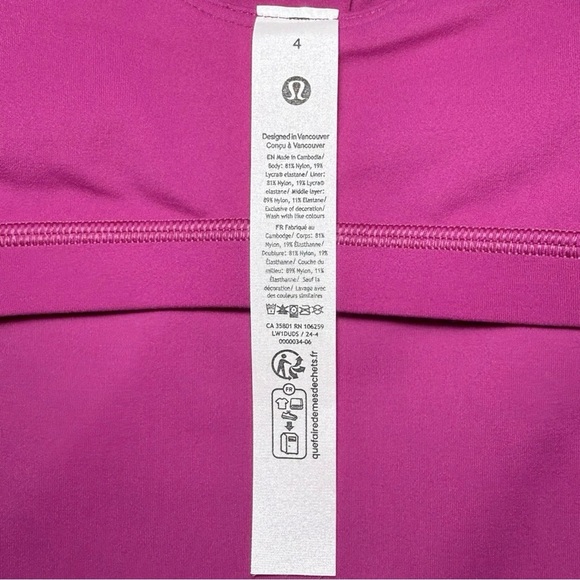 Lululemon Align Tank Top *Light Support, A/B Cup in Ripened Raspberry - Picture 4 of 9